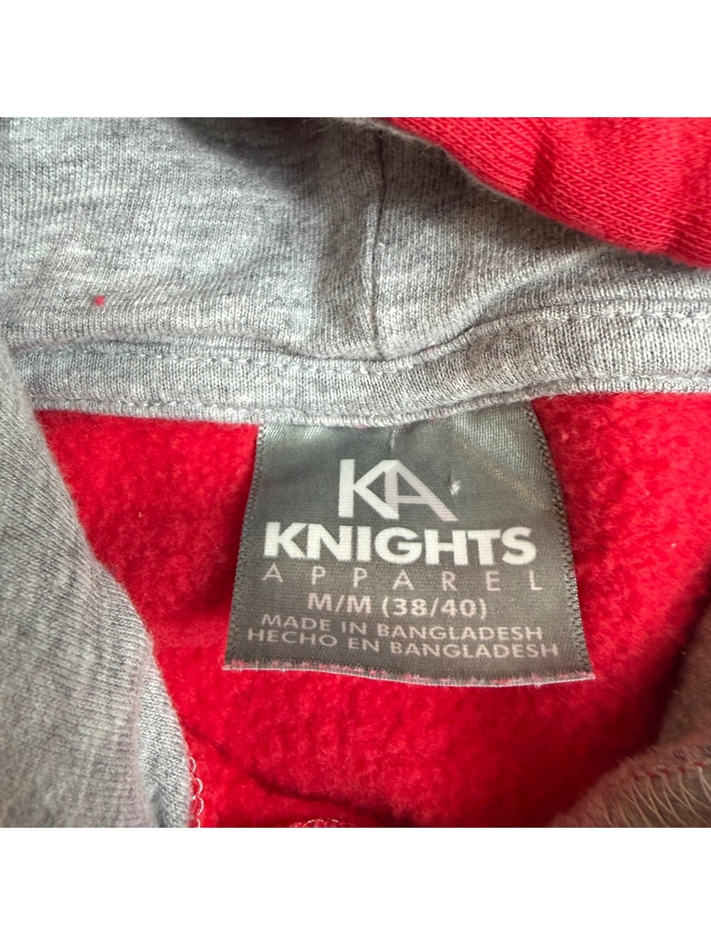Knights Apparel Mens M Ohio State Buckeyes Hoodie Red Embroidered Pullover - Picture 4 of 6